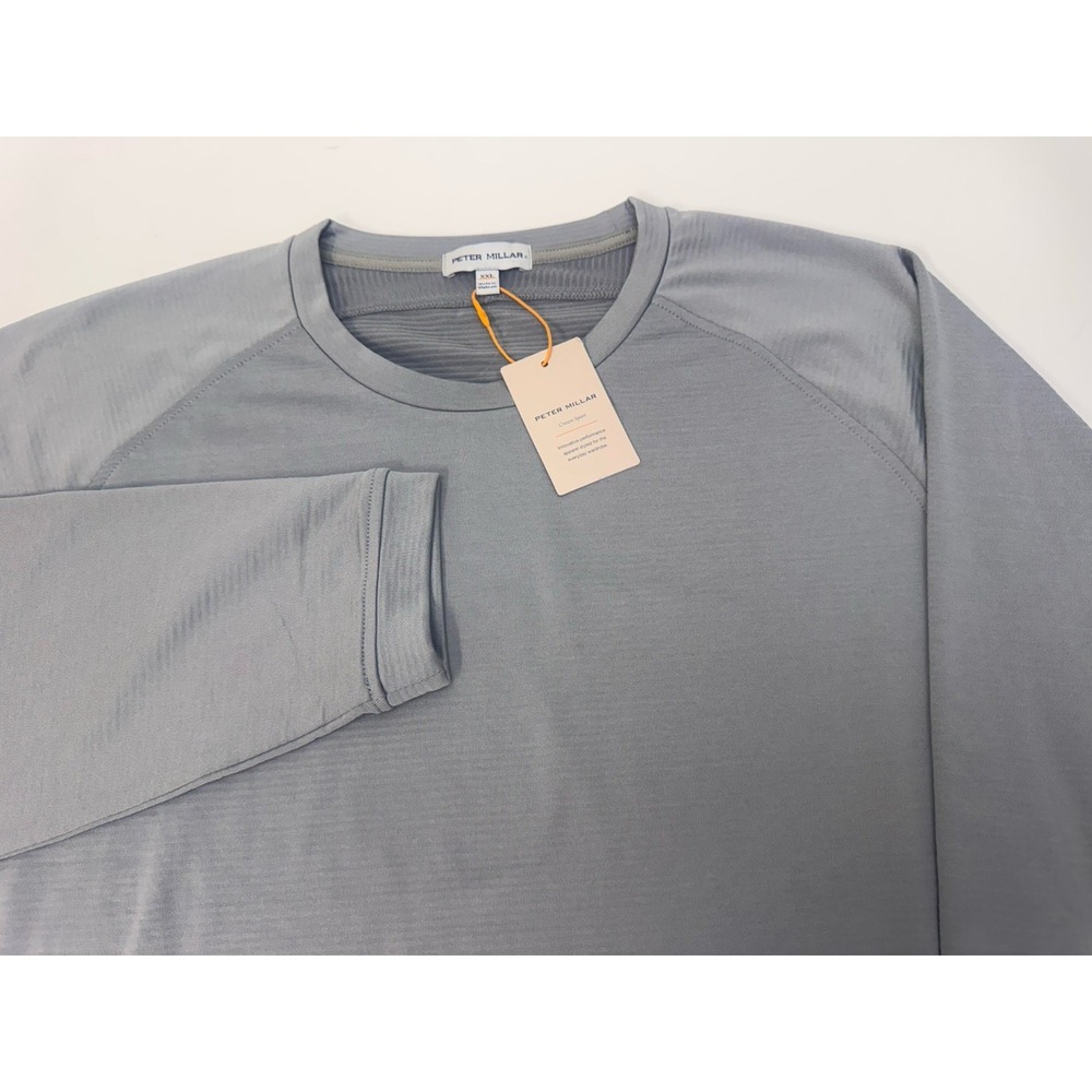 NWT Peter Millar Beaumont Performance Crew Neck Pullover Gale Grey Mens XXL $165 - Picture 2 of 10